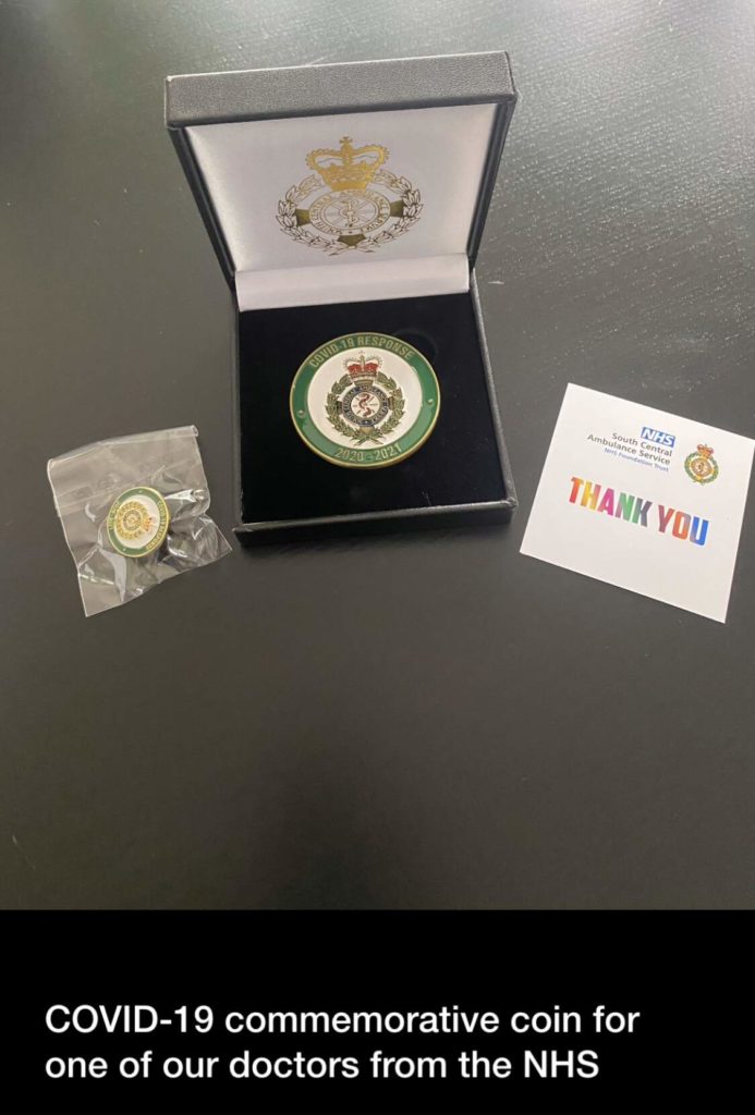 Doctor Gets The Unique COVID-19 Commemorative Coin
